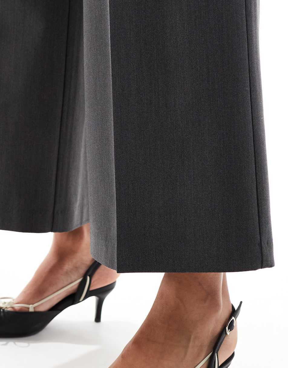ASOS DESIGN tailored culotte in charcoal