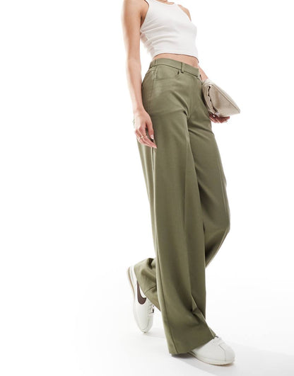 ASOS DESIGN Tall relaxed dad pants with 5 pocket detail in khaki