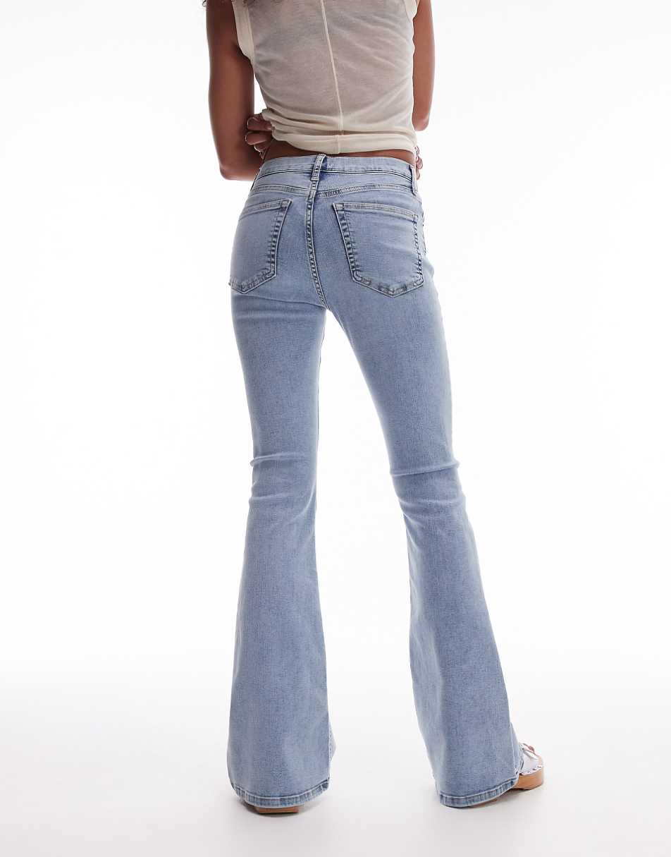 Topshop high rise Jamie flare jeans in bleach