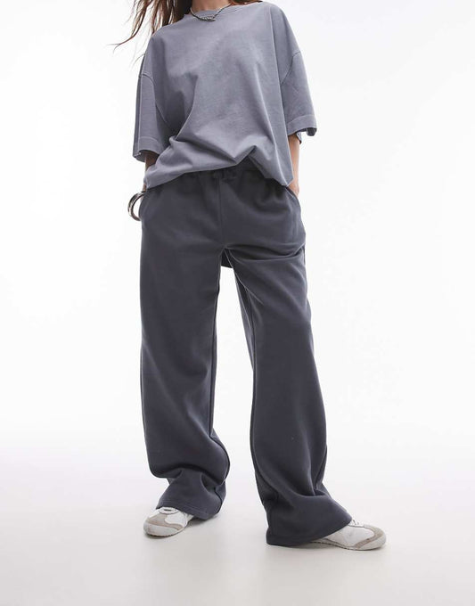 Topshop straight leg sweatpants in slate - part of a set