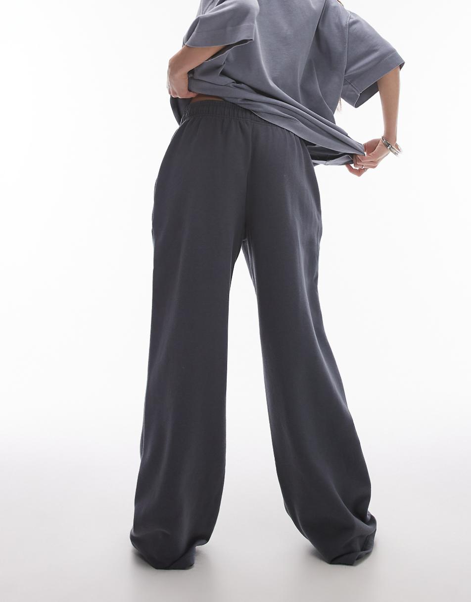 Topshop straight leg sweatpants in slate - part of a set