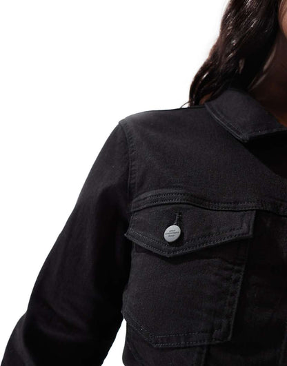 Only Curve denim jacket in black