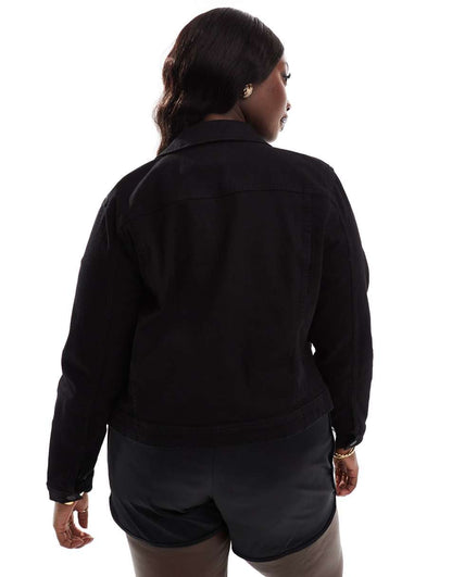 Only Curve denim jacket in black