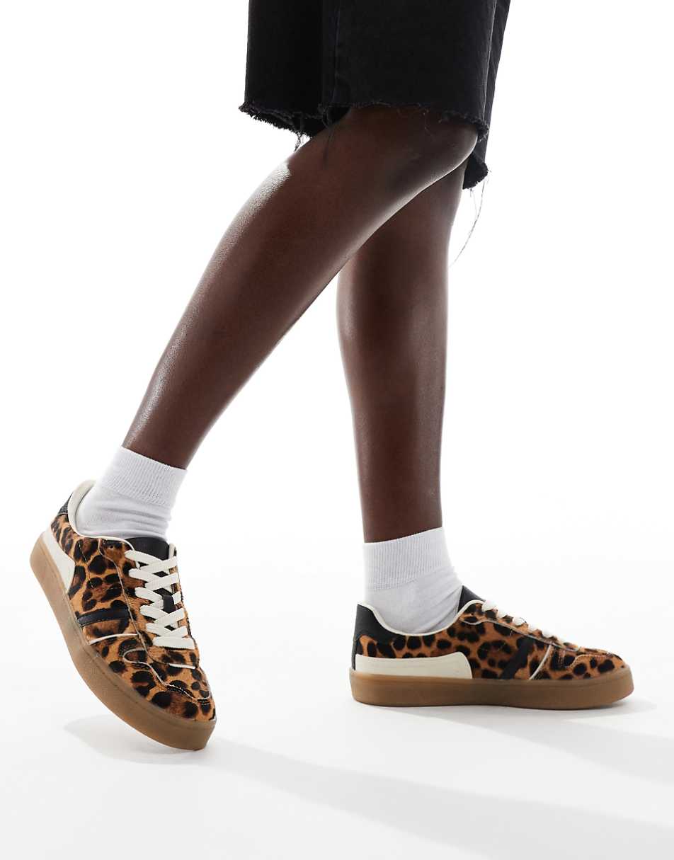 Stradivarius leopard print sneakers