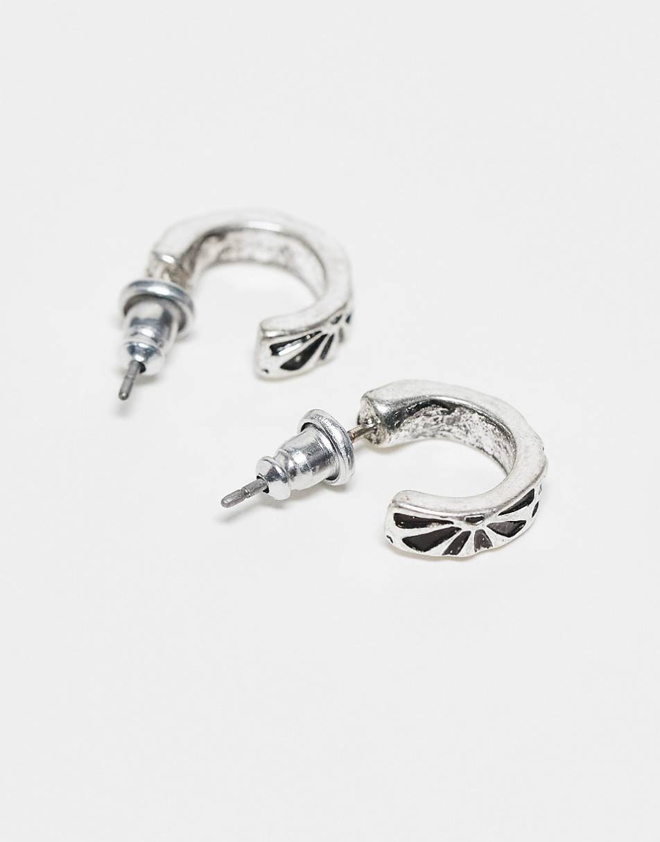 Classics 77 dusk til dawn hoop earrings in silver
