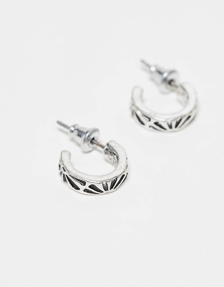 Classics 77 dusk til dawn hoop earrings in silver