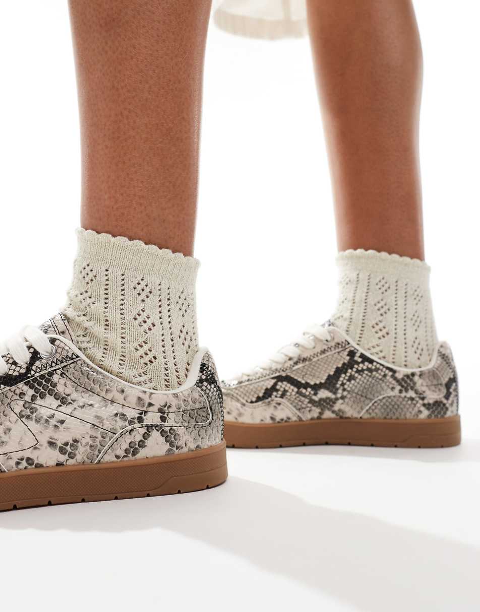 ASOS DESIGN Deuce retro sneakers in snake