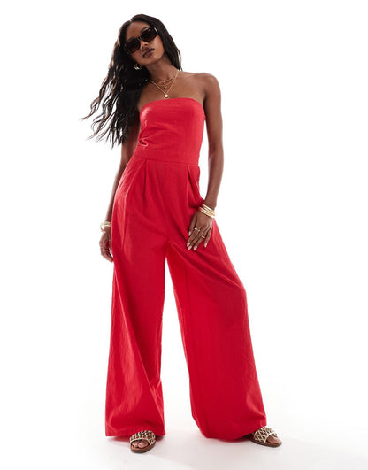 Extro & Vert bandeau jumpsuit in red
