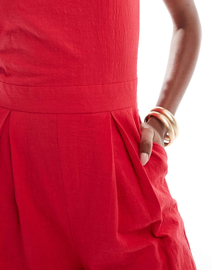 Extro & Vert bandeau jumpsuit in red