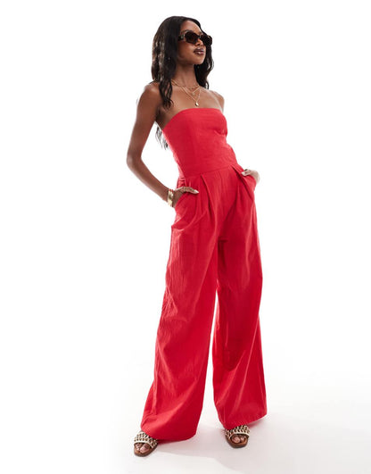 Extro & Vert bandeau jumpsuit in red