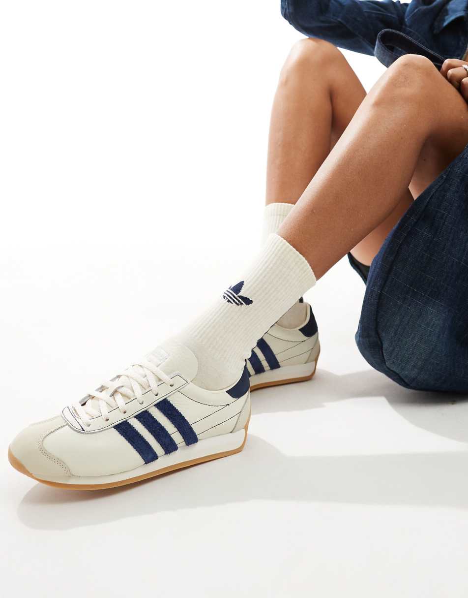 adidas Originals Country OG sneakers in white and navy