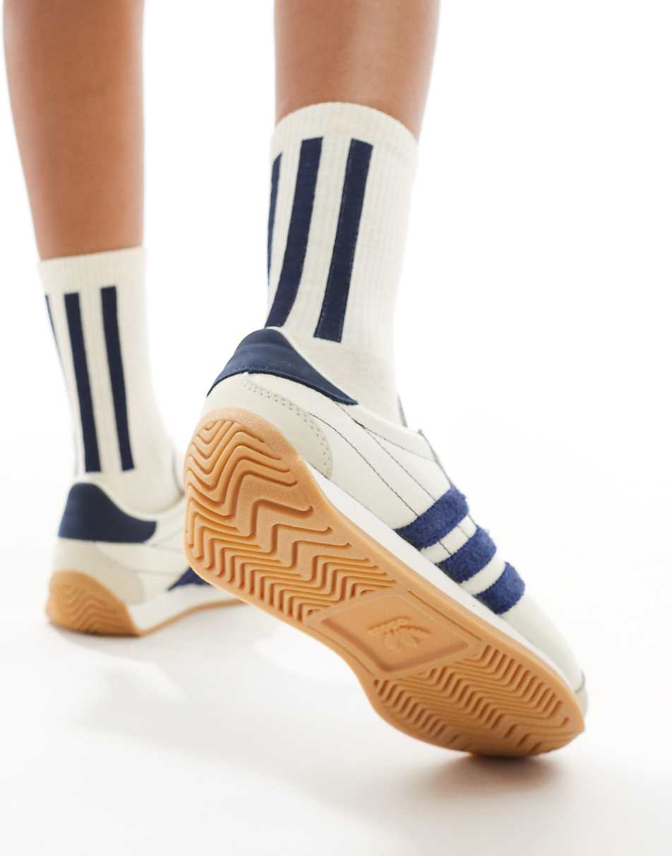 adidas Originals Country OG sneakers in white and navy