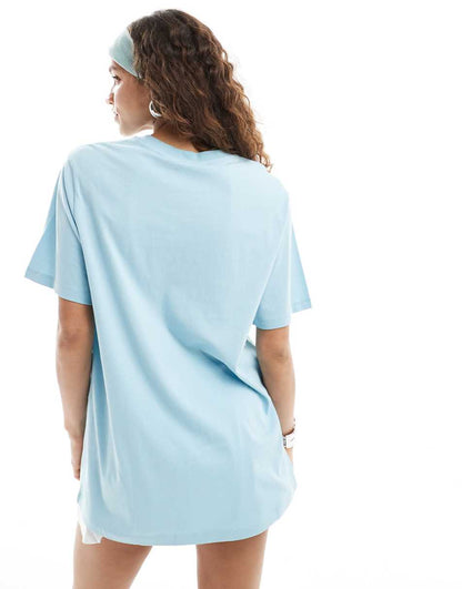 Monki oversized t-shirt in light blue