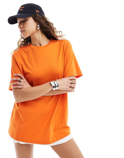 Monki oversized t-shirt in orange