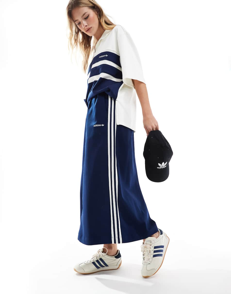 adidas Originals midi skirt in indigo