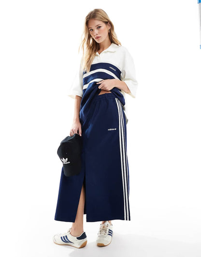 adidas Originals midi skirt in indigo