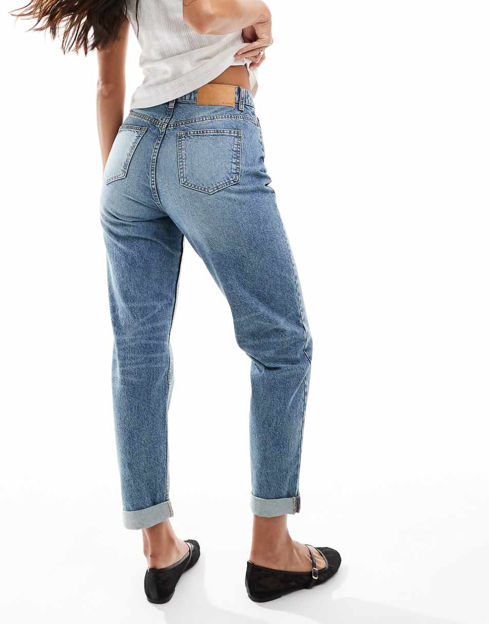 ASOS DESIGN Hourglass high rise relaxed mom jeans in vintage wash