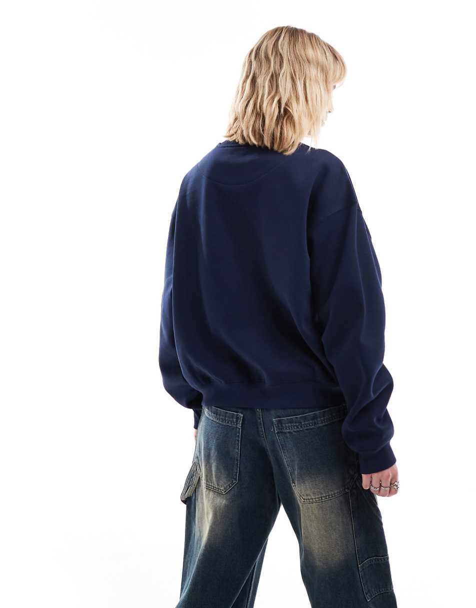 Weekday Essence sweatshirt in navy