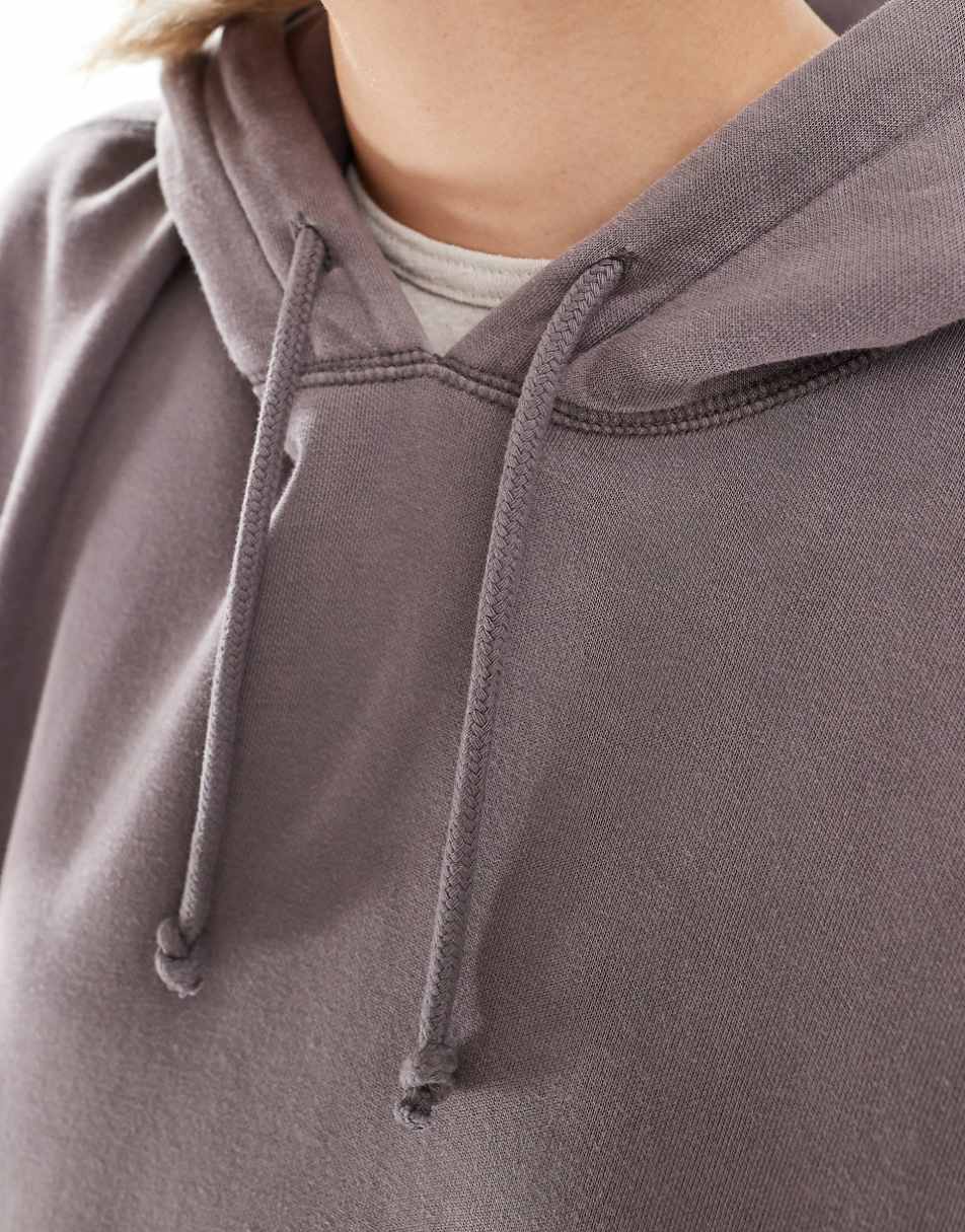 Weekday Essence hoodie in mole