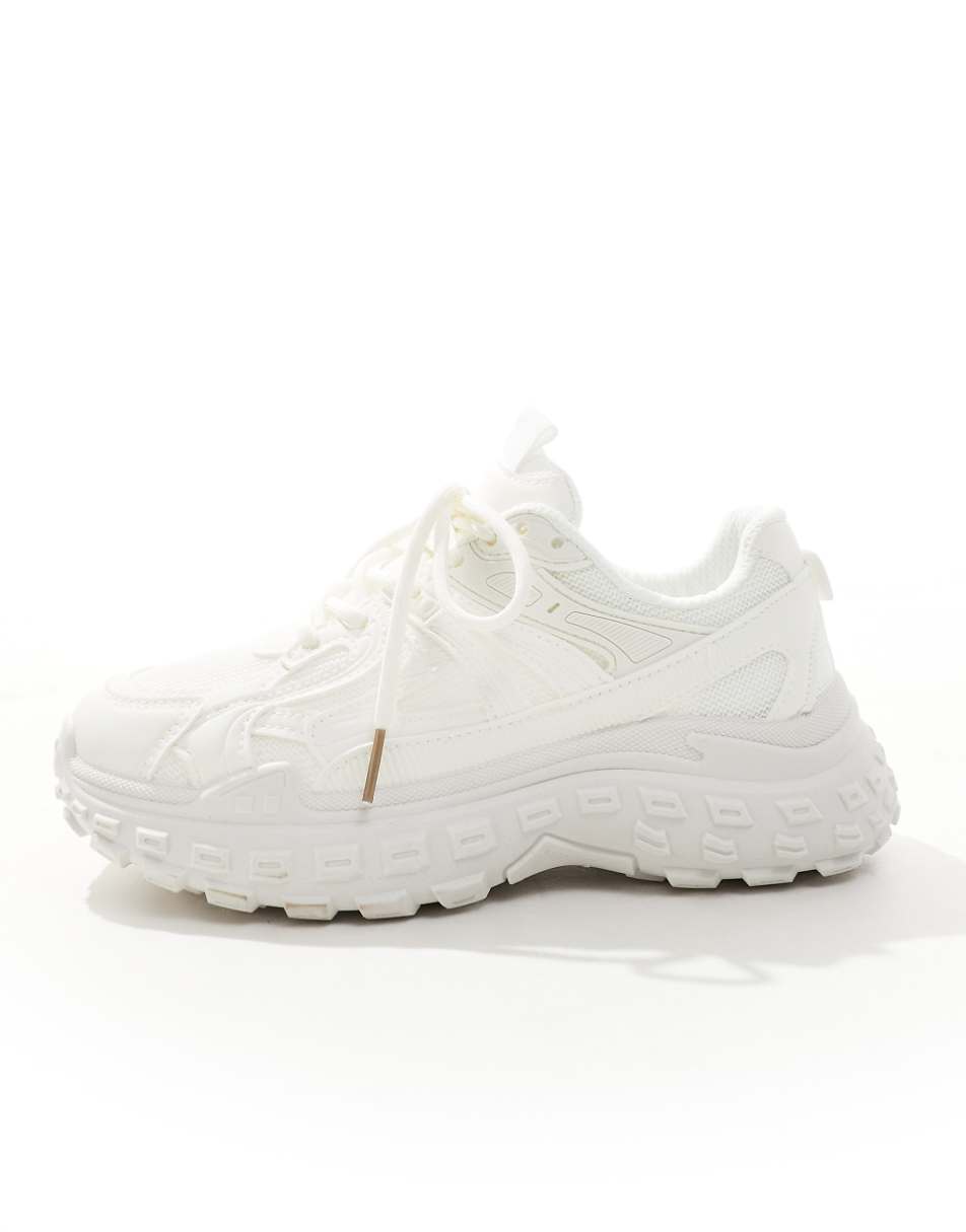 SEQWL Wolf chunky sneakers in white