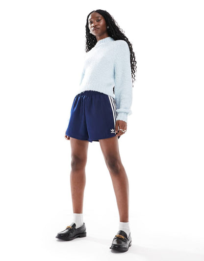 Glamorous chunky boxy crop knit sweater in baby blue