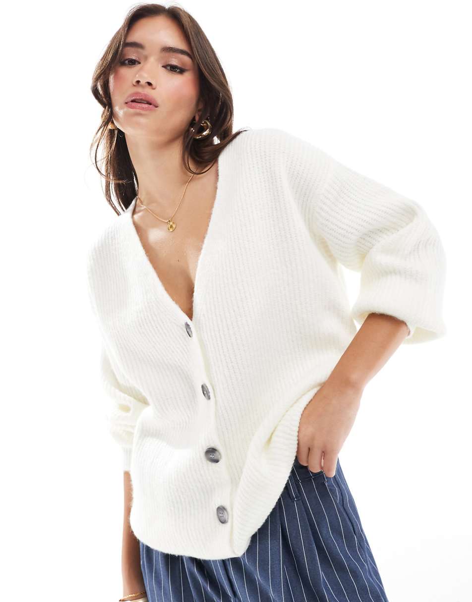 Cotton On oversized cardigan in porcelain