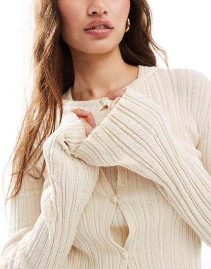 COLLUSION knit cardigan in yellow