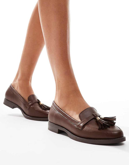 London Rebel Katy flat shoe in brown