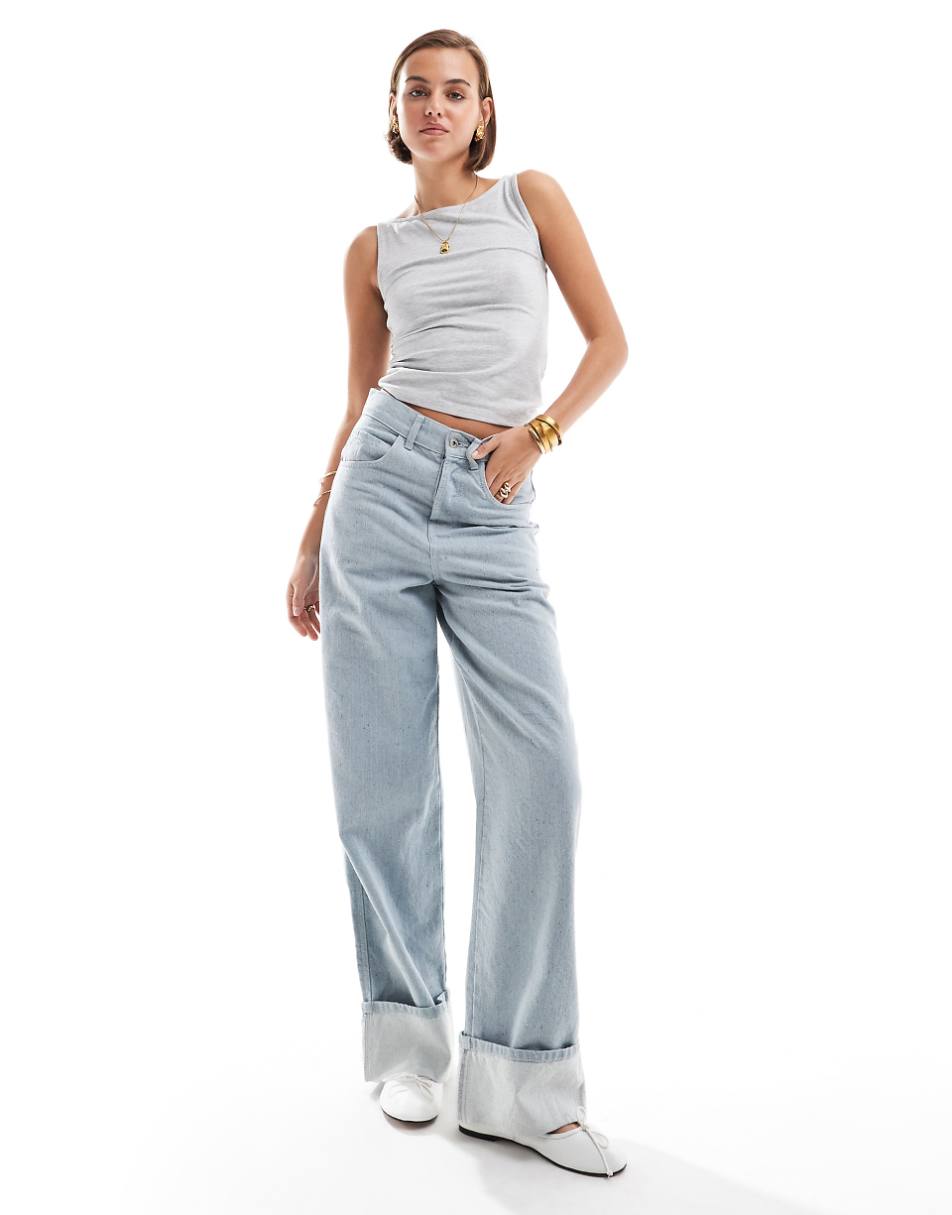 Cotton On boat neck top in heather gray