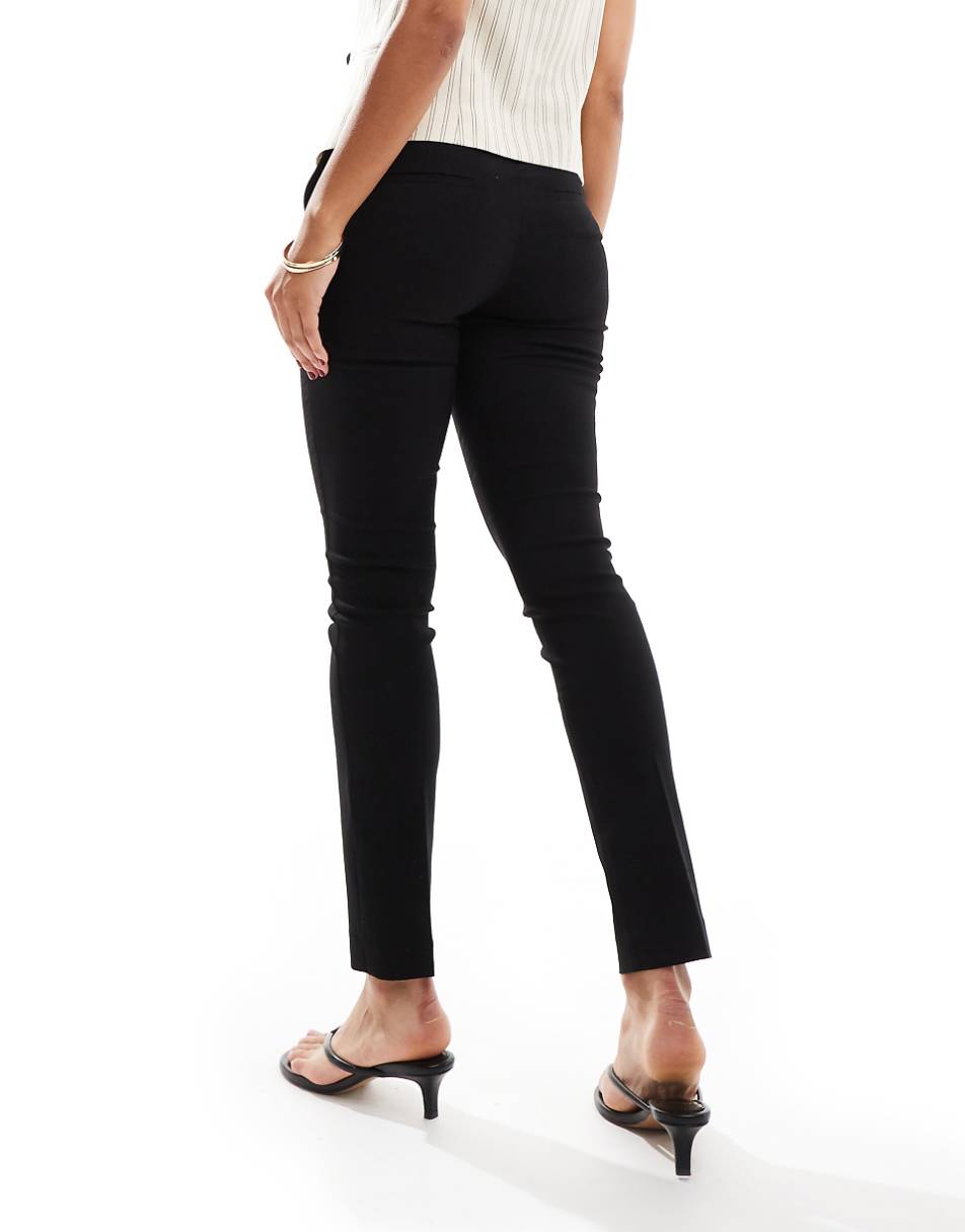 Mango tailored slim pants in black