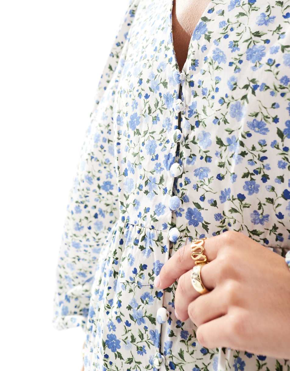 Nobody's Child Ria blouse in white floral