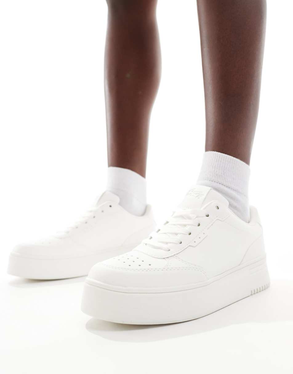 Pull&Bear chunky trainers in white