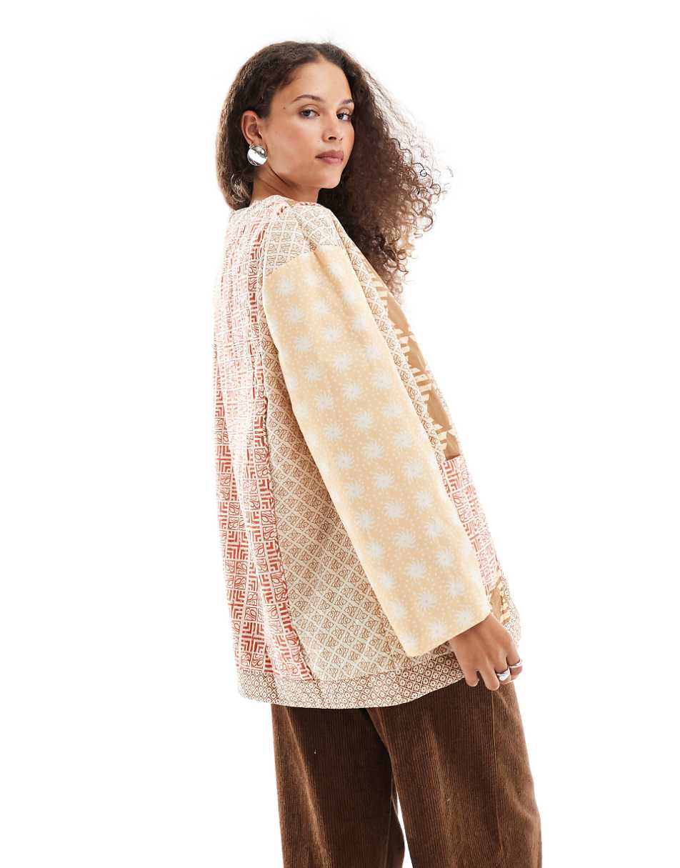 VRG GRL archives patchwork jacket in multi