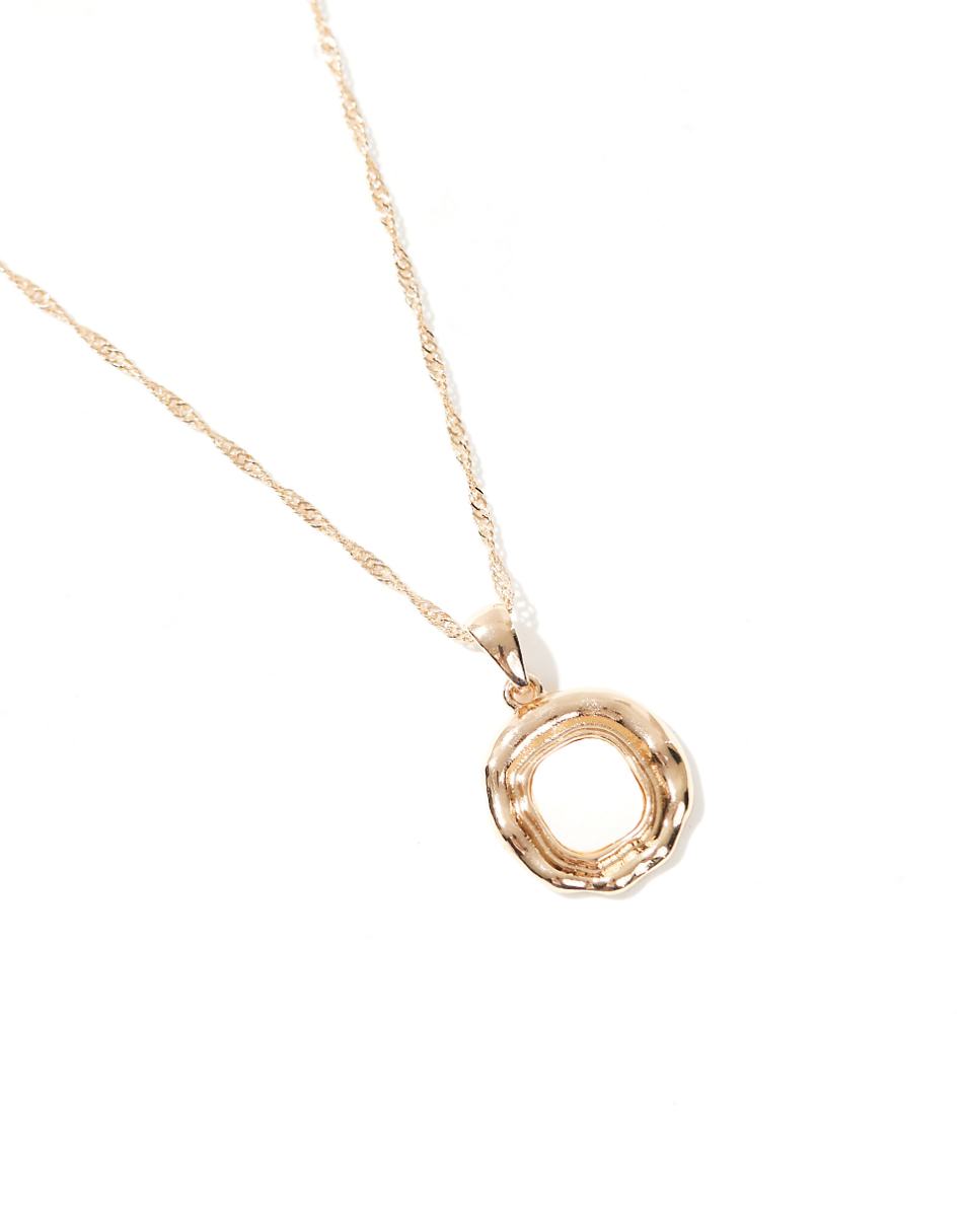 ASOS DESIGN necklace with faux pearl pendant in gold tone