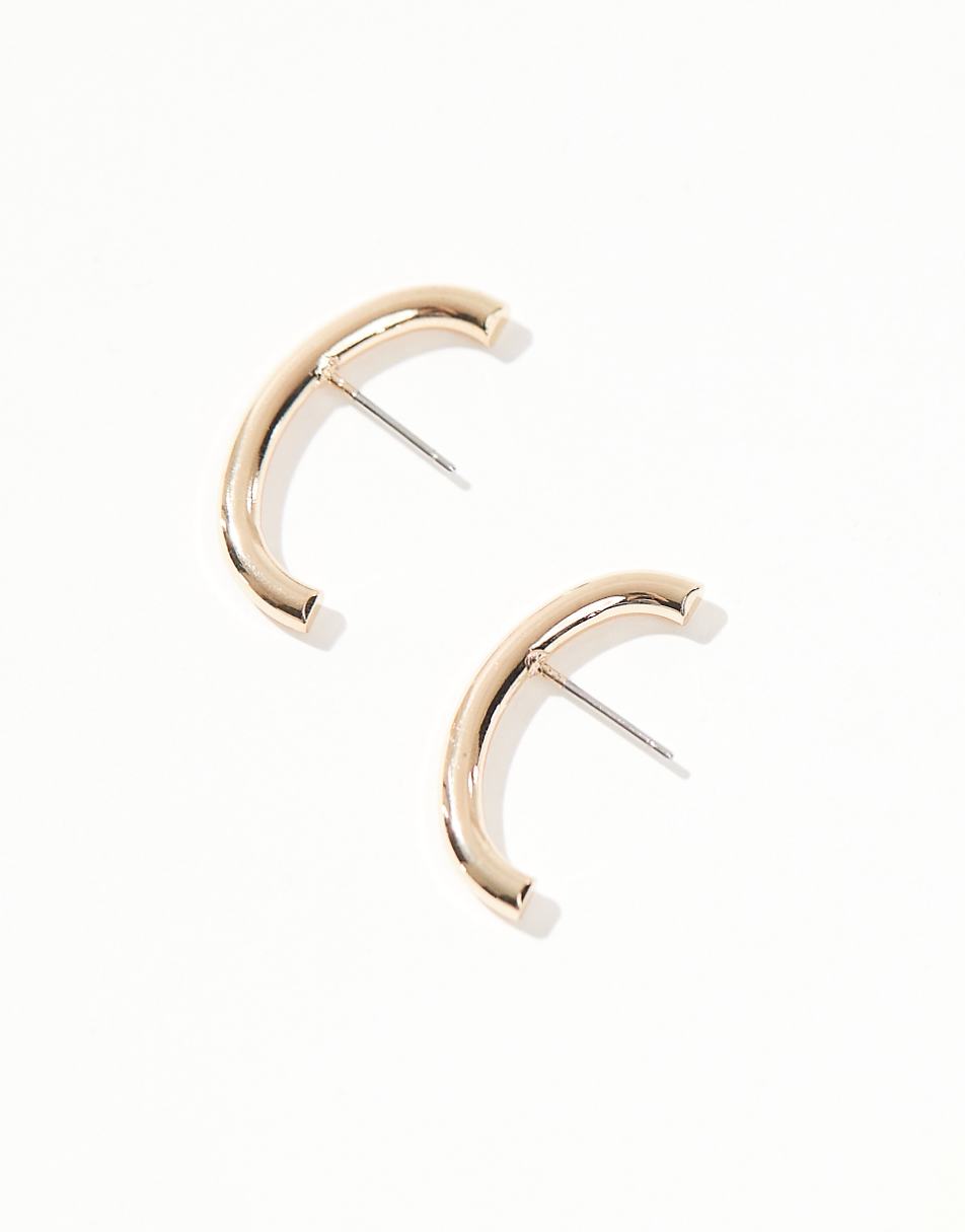 ASOS DESIGN hoop and ear cuff earrings in gold tone