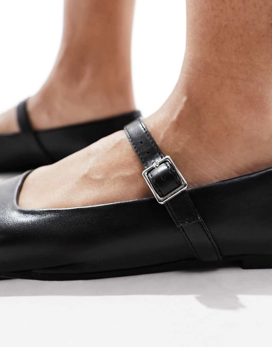 ASOS DESIGN Lottie Mary Jane ballet in black