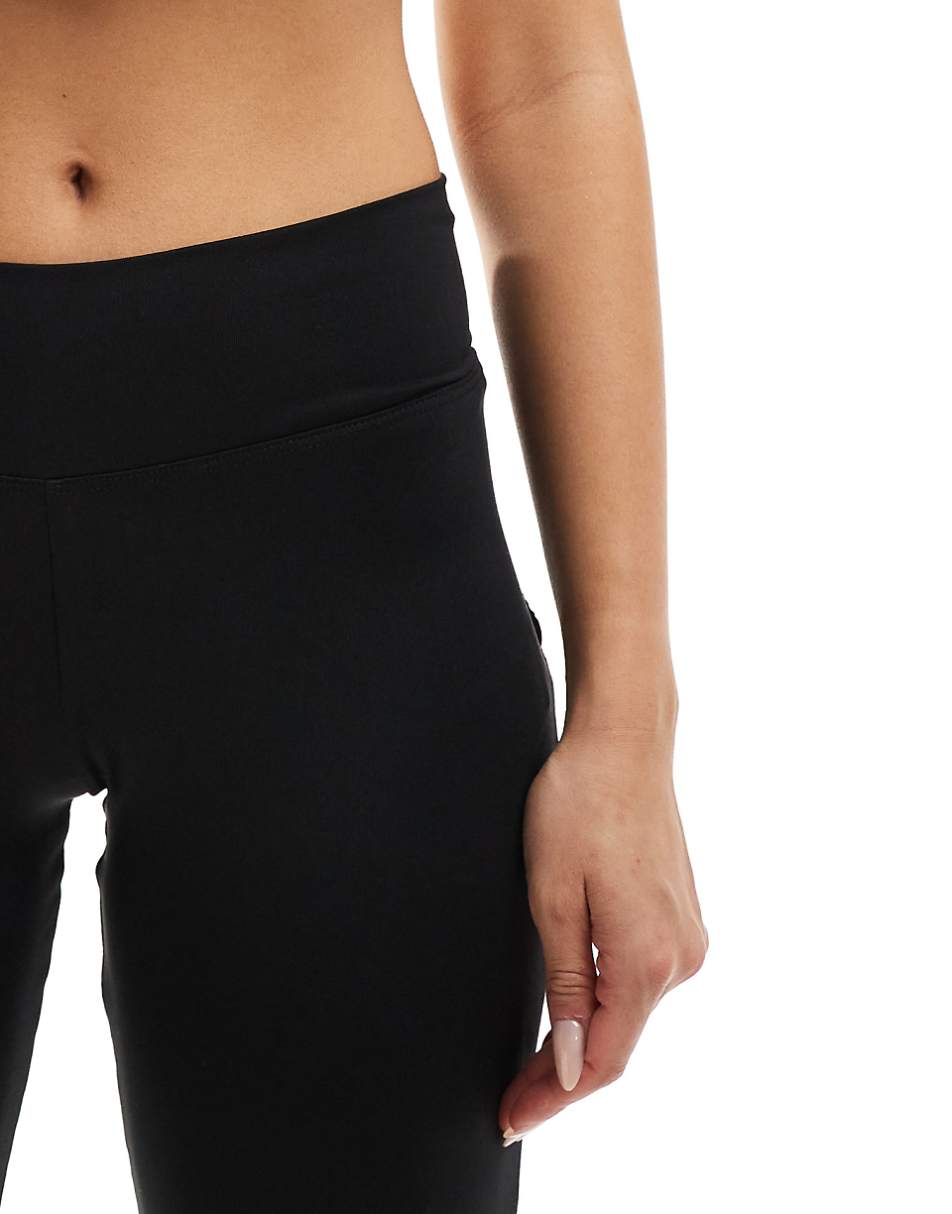 Pull&Bear polyamide sculpt flare pants in black