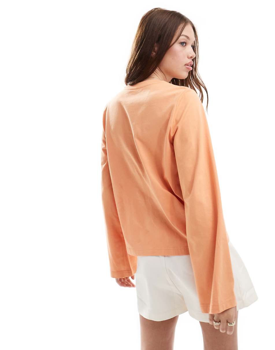 & Other Stories long sleeve top in orange