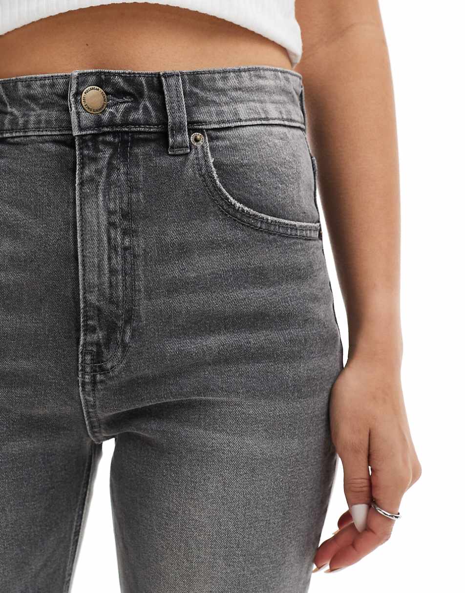 Pull&Bear comfort mom jeans in washed gray